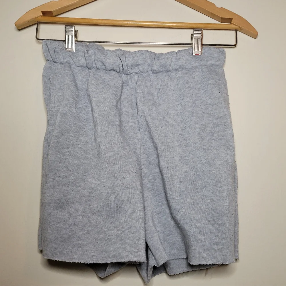 casual lounge gray sweater shorts, small